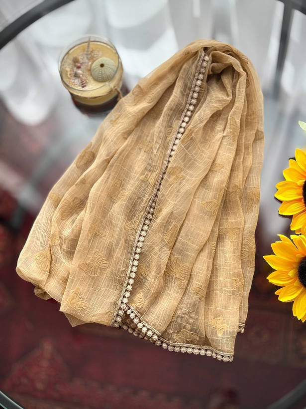 شال حریر طرح پروانه ای وارداتی | جدیدترین مدل شال